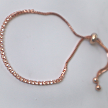 Load image into Gallery viewer, Rose Gold Crystal Bolo Bracelet
