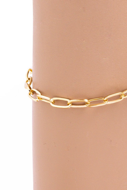 Paperclip chain anklet