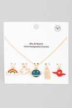 Load image into Gallery viewer, Necklace with 5 Charms (Rainbow, Cloud, Etc)