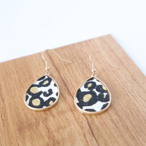 Glitter Animal Print Earrings
